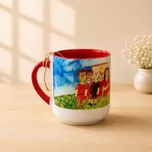 ماگ انحنادار طرح تیم فوتبال سرخ (باجعبه)