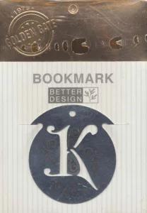 مجموعه نشانه کتاب حروف انگلیسی K (بوک مارک)،(4عددی،فلزی)